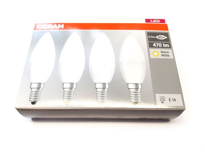 Hovedbilde E14 Osram LED B40 matt 4 stk