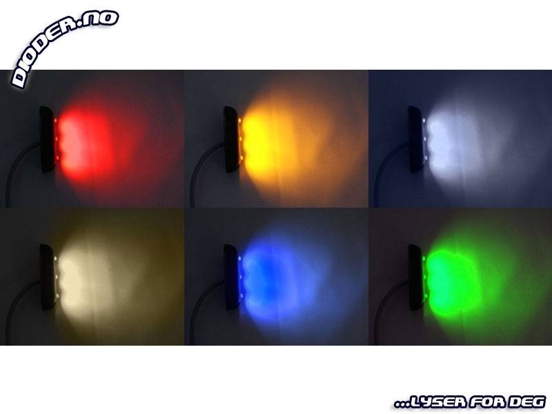 LED-lykt, sort base, 1m ledn. 10-30V