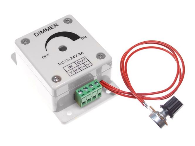 Hovedbilde Dimmer 12~24V 8A m/ledning