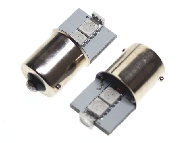 Hovedbilde BA15S 5xSMD LED parklys 24V 2 ...