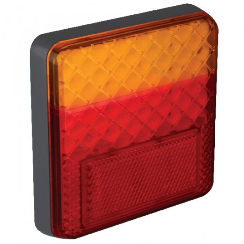 Baklampe led 12v 24v 100x100mm