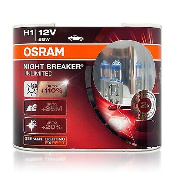H1 Osram Night breaker Unlimited 12V 55W, 2 stk