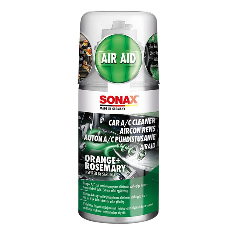 SONAX Airconditionrens og AC-Desinfeksjon med Appelsin og Rosmarin