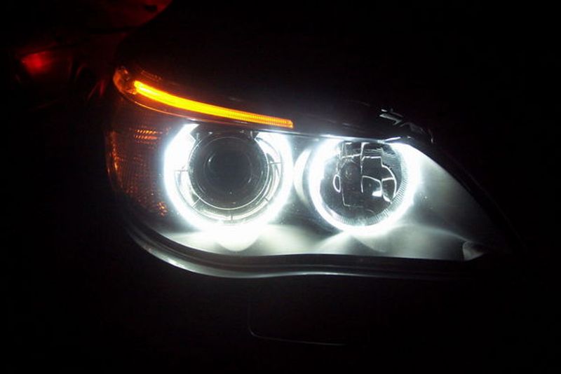 E90/E91 32W LED AngelEyes parklys Hvite 