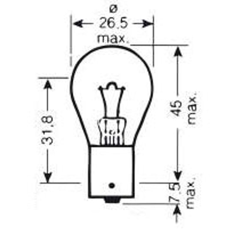Osram BA15S 21W glødepære 12V