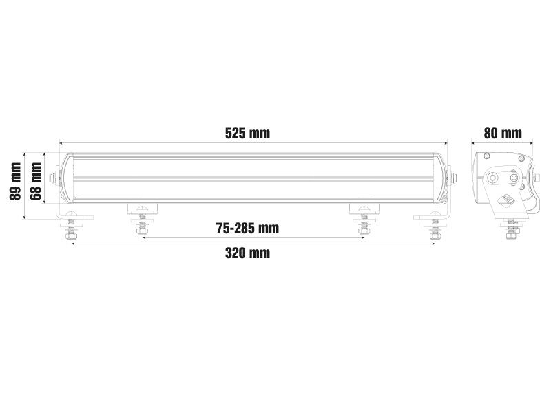 Optibeam Super Captain Dual 600 LED-bar med Dual Parklys og Turbofunksjon 19896lm