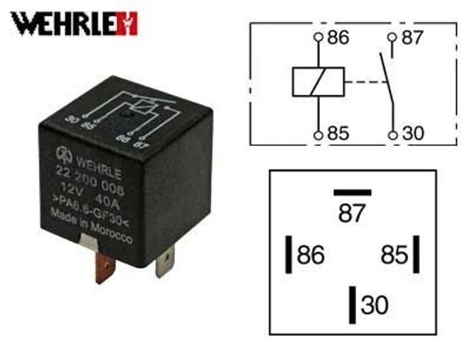 Hovedbilde Rele Wehrle 12V 40A