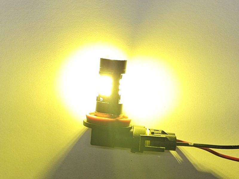 H11 Kraftig gul LED 12V 24V